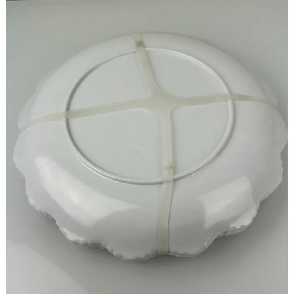 SOHO Loft Melamine Dinner Plate Pink Scalloped Set of 4 10.75